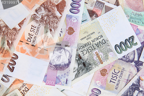 Image of czech money texture 