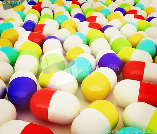 Image of Tablets background. 3D illustration. Vintage style.