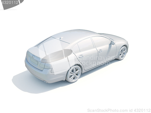 Image of 3d Car White Blank Template