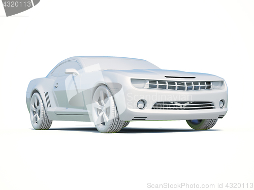 Image of 3d Car White Blank Template