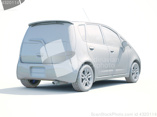 Image of 3d Car White Blank Template