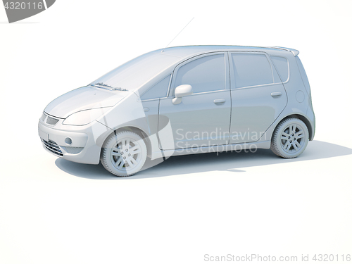 Image of 3d Car White Blank Template
