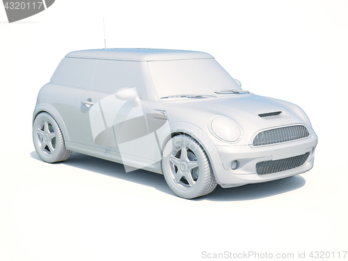 Image of 3d Car White Blank Template