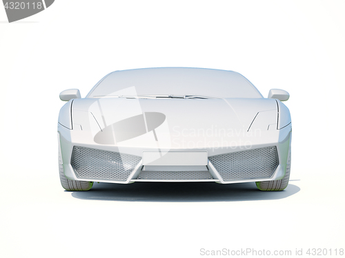 Image of 3d Car White Blank Template