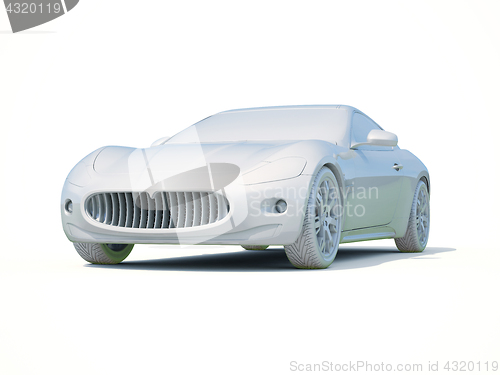 Image of 3d Car White Blank Template