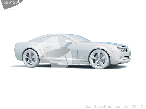 Image of 3d Car White Blank Template