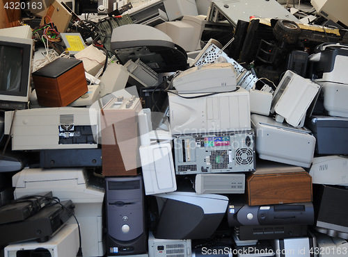 Image of Recycled electronics.