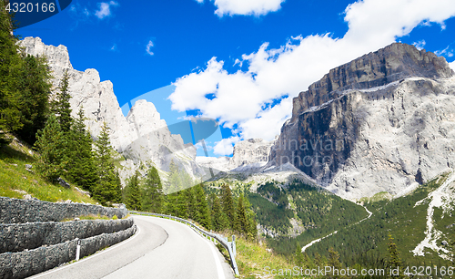 Image of Mountain road in Dolomiti region - Italy