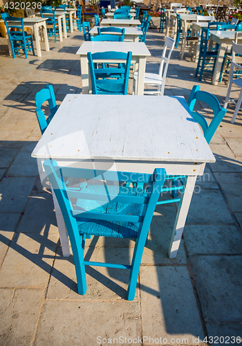 Image of Tables in a traditional Italian Restaurant in Sicily