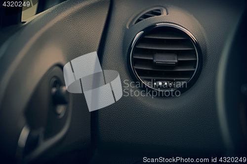 Image of Details of air conditioning in modern car