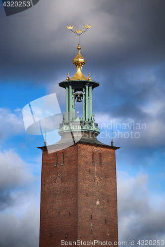 Image of Scenic view of the City Hall from Riddarholmskyrkan, Stockholm, 