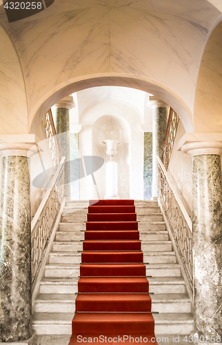 Image of NOTO, ITALY - 21th June 2017: Luxury entrance of Nicolaci Palace