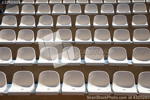 Image of Rows of plastic seats