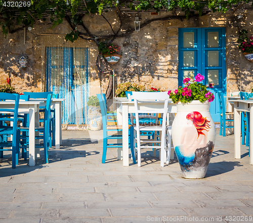 Image of Tables in a traditional Italian Restaurant in Sicily