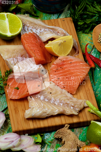 Image of Raw Fish and Spices