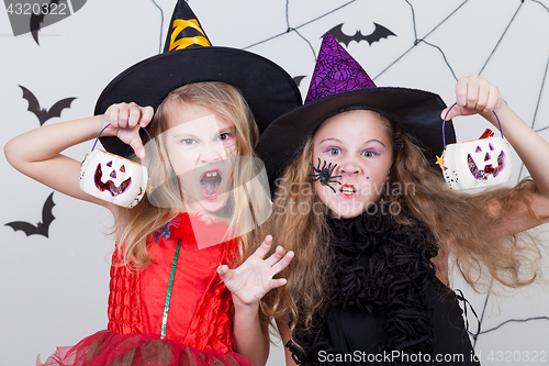 Image of Happy children on Halloween party