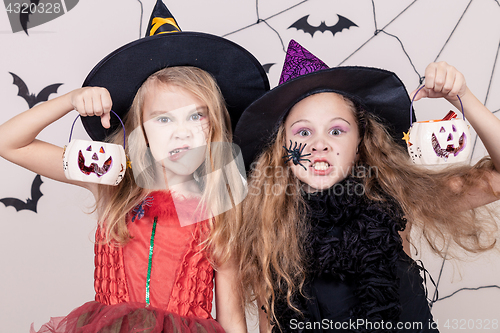 Image of Happy children on Halloween party