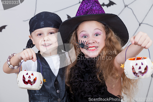 Image of Happy children on Halloween party