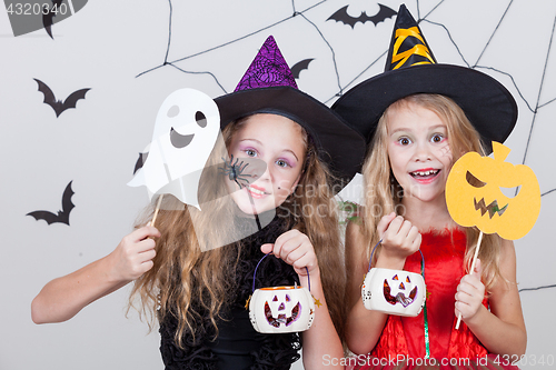 Image of Happy children on Halloween party
