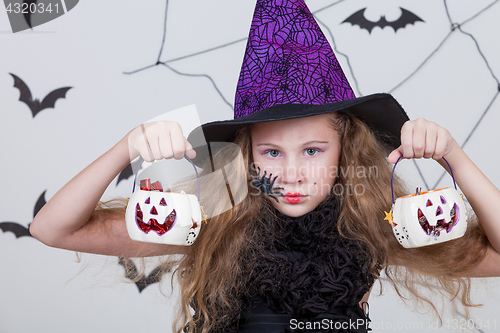 Image of Happy girl on Halloween party