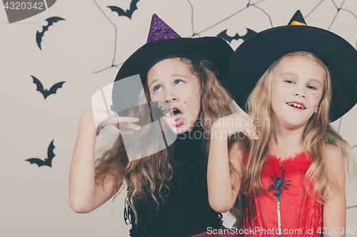 Image of Happy children on Halloween party