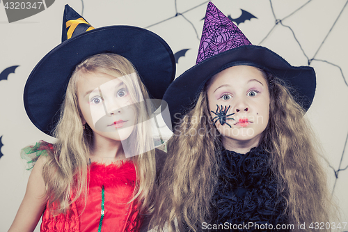 Image of Happy children on Halloween party