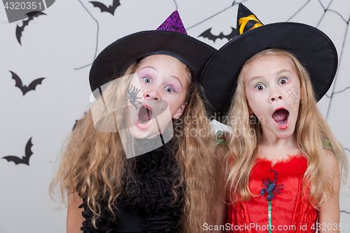 Image of Happy children on Halloween party