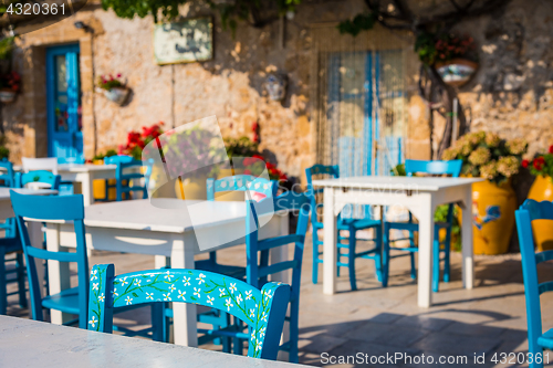 Image of Tables in a traditional Italian Restaurant in Sicily