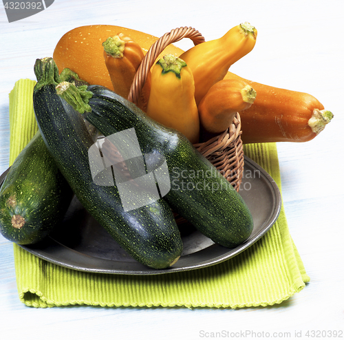 Image of Fresh Colorful Zucchini