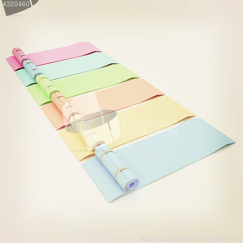 Image of karemats. 3D illustration. Vintage style.