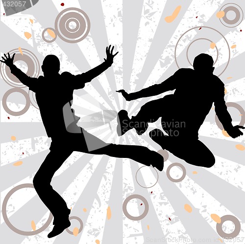 Image of jumping men
