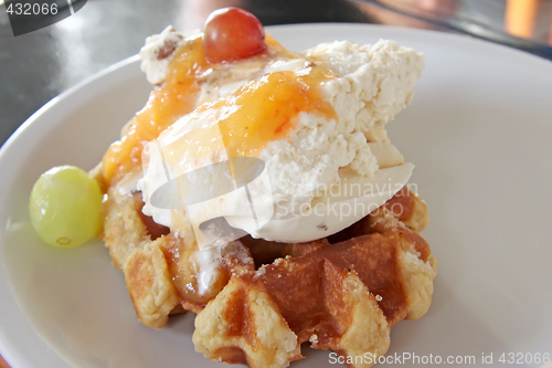 Image of Ice cream waffle