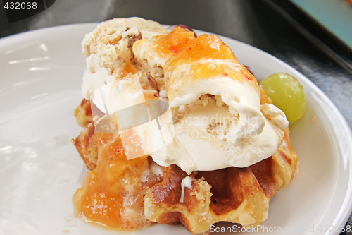 Image of Ice cream waffle