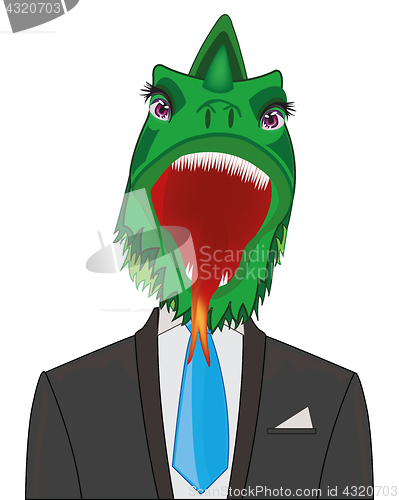 Image of Dragon in suit