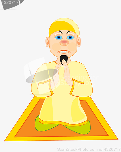 Image of Moslem on prayer