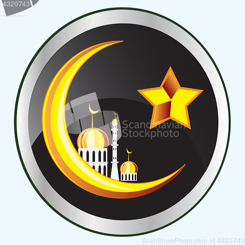 Image of Symbol of the islam on button