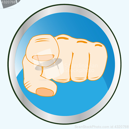 Image of Gesture finger on button