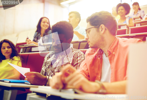 Image of group of international students in lecture hall