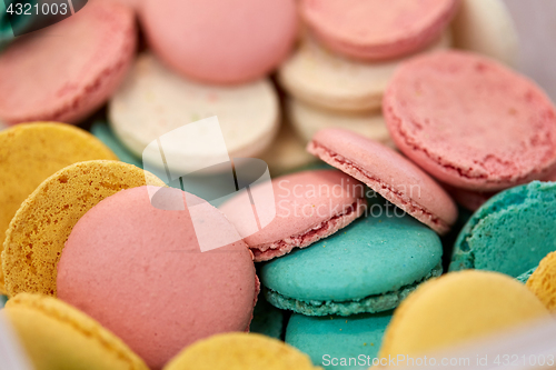 Image of close up of macarons