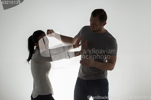 Image of angry couple having fight