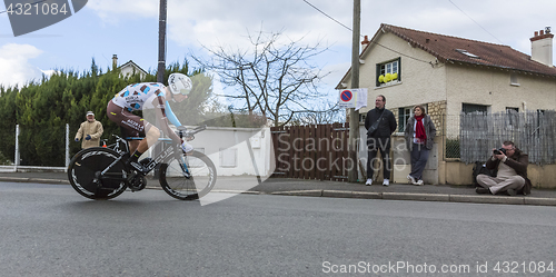 Image of The Cyclist Mikael Cherel - Paris-Nice 2016 