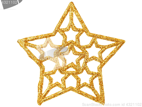 Image of Christmas star on white