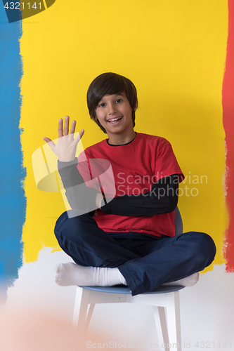 Image of Portrait of a happy young boy