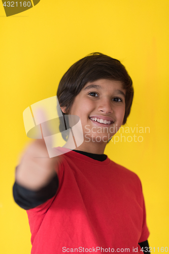 Image of Portrait of a happy young boy
