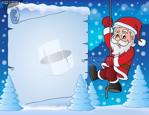 Image of Climbing Santa Claus theme parchment 3