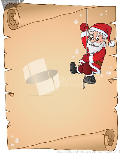 Image of Climbing Santa Claus theme parchment 1