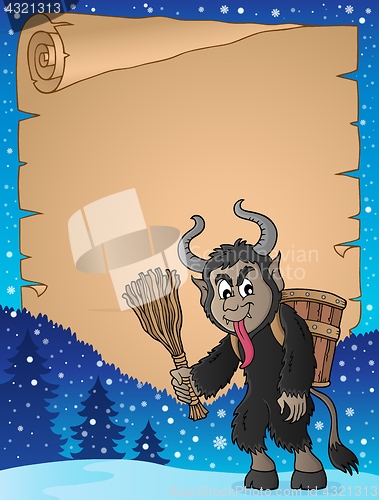 Image of Parchment with Krampus theme 3