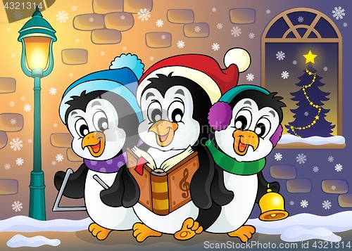 Image of Christmas penguins theme image 5