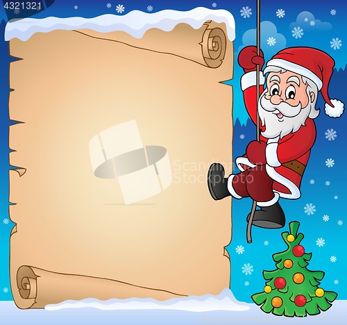 Image of Climbing Santa Claus theme parchment 2