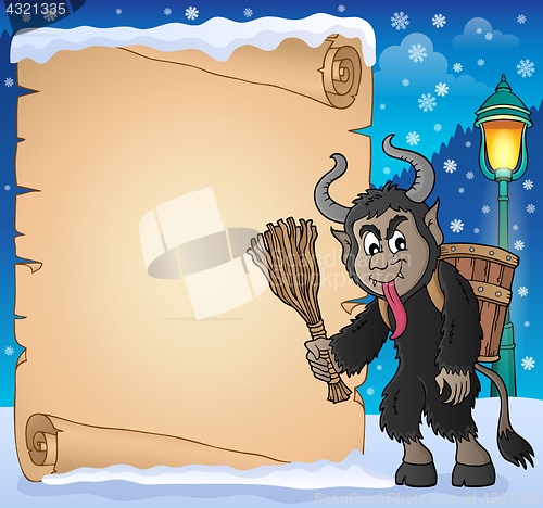 Image of Parchment with Krampus theme 1